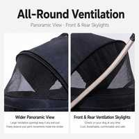 Poussette pliable de luxe pour animaux de compagnie, chariot à bascule avec panier amovible, cadre en acier carbone, poussette personnalisée pour animaux de compagnie, OEM ODM, poussette pour chien