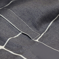 Parure de lit 3 pièces en tissu brocart 100 % coton, tissée, résistante à l'abrasion, pour dortoir étudiant – Drap de lit et housse de couette à carreaux, épaisse