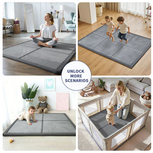 Tapis de jeu pliable en mousse épaisse, tapis rembourré doux pour enfants, tapis de sol multifonctionnel, tapis d'activités pliable - Product Image 5