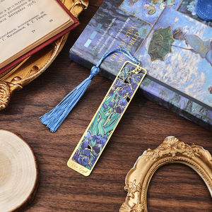 Imoda Briefpapier 1 Stuk Irisbloem Bladwijzer Holle Schilderij Metalen Boekmerk Met Kwast Geschenken Voor Boekenliefhebbers Schrijvers - Product Image 4