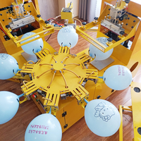 Machines d'impression sérigraphique semi-automatiques à 2 couleurs et 8 stations pour ballons, fabrication Doyan, à vendre