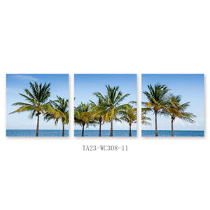 Personnalisé 3 panneaux <span class=keywords><strong>coucher</strong></span> <span class=keywords><strong>de</strong></span> <span class=keywords><strong>soleil</strong></span> palmier photo conceptions art peinture à vendre peintures murales modernes <span class=keywords><strong>en</strong></span> gros décor à la maison - Product Image 4