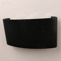 Applique murale moderne classique en aluminium noir, nouveau Design européen, lampe Led 6W 12W 18W, étanche IP65