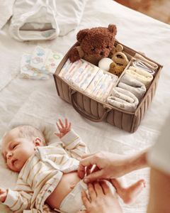 Wholesale Baby Diaper Caddy Organizer Stylish <b>Storage</b> <b>Basket</b> for Newborn Essentials and Diaper Station - Product Image 5