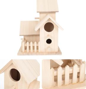 Factory Direct House Shape <strong>Nest</strong> Wooden <strong>Bird's</strong> <strong>Nest</strong> Breeding Box Wooden <strong>Bird</strong> House - Product Image 3