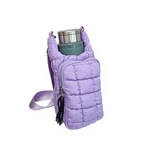 Housse de bouteille isotherme multifonctionnelle en tissu de coton imperméable, design minimaliste moderne pour le sport
