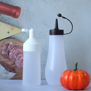 MAYSURE-Botella de Plástico para Exprimir Alimentos, Botella de <span class=keywords><strong>Jarabe</strong></span> para <span class=keywords><strong>Tos</strong></span>, Ketchup, Salsa de Relleno Caliente con Boquilla, Libre de BPA - Product Image 3