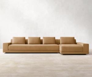 أثاث غرفة معيشة إيطالي فاخر عصري على شكل حرف L أثاث منزلي عالي الجودة مصنوع من الخشب على الطراز الحديث أثاث فيلا فاخر - Product Image 4