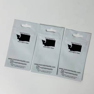 Sac d'emballage pour leurres de pêche imperméable à impression numérique, pochette plate en plastique avec fermeture éclair et 3 côtés scellés pour appâts - Product Image 3