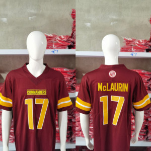 Venta al por mayor Uniforme de fútbol americano Hombres Bordado Rugby Jersey Comandantes Equipo de alta calidad Jersey de fútbol americano - Product Image 5