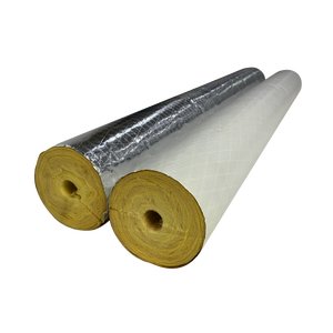 Materiali Isolanti ad Alte Prestazioni per Sistemi di <span class=keywords><strong>Riscaldamento</strong></span> e Raffreddamento 64kg/m3 25mm Tubi Isolati Industrialmente per Vapore Lana di Vetro - Product Image 1