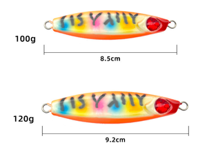 เหยื่อตกปลาไบโอนิกตะกั่วเหล็ก,40/60/80/100/120G เหยื่อติดลูกปัดเรืองแสงในตัวสำหรับอ่างล้างจาน - Product Image 3