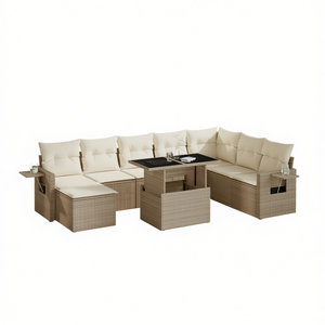 Pe <b>Rattan</b> Garden <b>Sofa</b> Set 6 Seater Outdoor Furniture Durable Contemporary Design - Product Image 1
