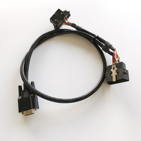 Faisceau de câbles électrique personnalisé OBD 16 broches mâle-femelle 18AWG 2464, faisceau de câblage classique pour systèmes de diagnostic automobile