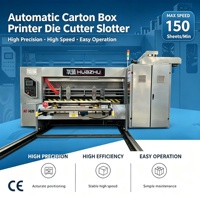 Équipement de production de cartons HZ-1420 pour la logistique des fruits : Imprimante, rainureuse et découpeuse 2 couleurs pour carton ondulé, directement de l'usine