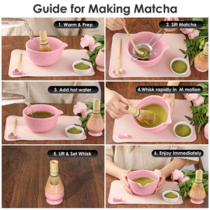 Juego de Cerámica Tradicional Japonesa de Alta Calidad para Matcha, 7 Piezas, Incluye Tazón de Matcha Grabado, Cepillo para Té, Té de Bambú - Product Image 6