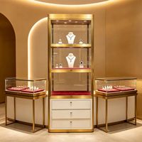 LED-Schmuck- und Uhren-Vitrine Kleiner Schmuck-Kiosk für Luxus-Einkaufszentren Anpassbare Farben Umweltfreundliches Design