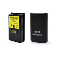 Manette sans fil 360, kit 2-en-1 pour jouer et charger avec batterie externe en plastique de 4800 mAh, communication filaire, noir et blanc