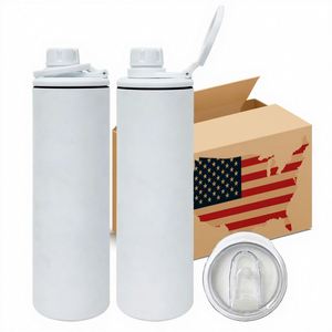 Bulk Wholesale Full Printable Handled Stainless <b>Steel</b> 20oz Water <b>Bottle</b> for Blank Sublimation with Flip Top Lid - Product Image 1