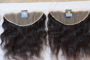 Extensiones de pelo indio con encaje Frontal suizo, pelo Natural negro virgen humano HD, cierre Frontal de encaje con pelo de bebé - Product Image 2