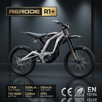 Pour moto tout-terrain électrique, cadre en alliage d'aluminium, double suspension, amortisseur réglable haute/basse vitesse, compression 200 mm, avant 85 mm