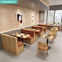 Ensemble de meubles de restaurant de café de l'économie minimaliste chaise de table de buffet de restauration rapide pour le café à manger à manger pour le restaurant