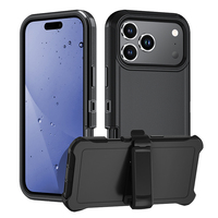 MOQ 500 pour iPhone 18 Pro Max 17 Pro 16 Pro – Coque de protection robuste Defender trois-en-un, design professionnel, antichoc