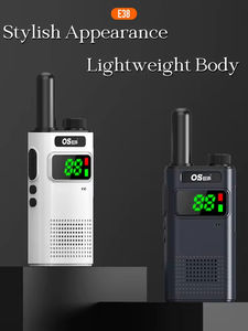 E38วอล์กกี้ทอล์กกี้หน้า<span class=keywords><strong>จอ</strong></span> LED 400-520MHz SINGLE band UHF 99 CH ตัวรับส่งสัญญาณแบบพกพาวิทยุ Ham กันน้ำ - Product Image 2