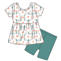 Ensemble de robe deux pièces pour bébé fille, imprimé personnalisé, manches courtes, été, de haute qualité, tissu doux et confortable
