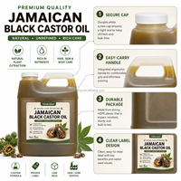 Minyak Jarak Hitam Jamaika 100% Murni Alami, Cold Pressed, Organik, Perawatan Kulit untuk Perawatan Rambut Wanita Kulit Hitam, Grosir