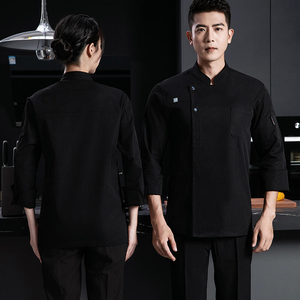 ชุดเชฟ เสื้อเชฟแบบยูนิเซ็กซ์ แขนยาวและแขนสั้น ระบายอากาศได้ดี แห้งเร็ว เสื้อทำงานในครัวสำหรับร้านอาหาร โรงแรม บริการจัดเลี้ยง - Product Image 4