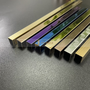 Profilé de finition en acier inoxydable en forme de U JYFMETAL Garantie de plus de 5 ans Design contemporain pour les murs de salle de bain d'appartement Étanche - Product Image 1