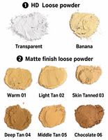 Poudre libre pour carnations du Moyen-Orient, fini mat doux, longue tenue, poudre fixatrice translucide, nuances bronzées banane