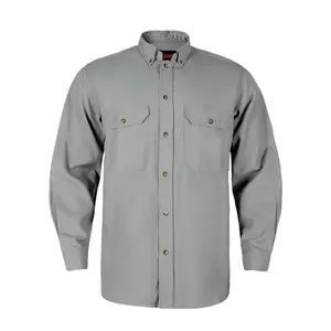 Hotsale OEM Industrial Welding Shirt Workwear Mechanic Safety Breathable Work Shirt For Men