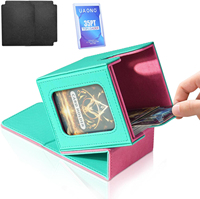Nouvelle boîte de rangement pour cartes TCG, cartes à collectionner Commander, en cuir PU, peut contenir 100 cartes, portable, écologique, durable, housse de protection