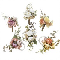 Bunga Kain Buatan Boutonniere Korsase Bunga Berbagai Warna Perlengkapan Studio Foto Perayaan Pernikahan