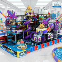 Équipement de terrain de jeux intérieur pour enfants à usage commercial, parc d'attractions, labyrinthe personnalisé de grande taille avec toboggans pour centre commercial