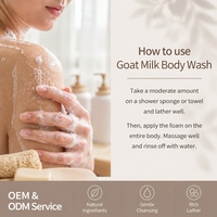 Gel Douche Nourrissant au Lait de Chèvre OEM/ODM avec Miel de Manuka, Formule Naturelle Pure, 800 ml, Nettoyant Doux Hydratant