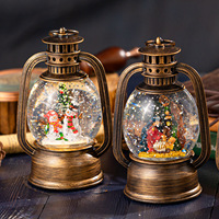 Lanterne de Noël LED musicale avec Père Noël et Bonhomme de neige, style nouveau, à prix abordable, vente en gros, décoration de Noël