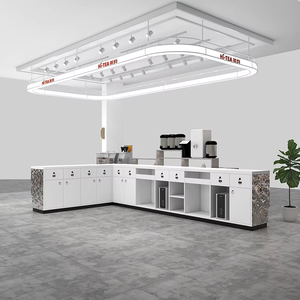 เคาน์เตอร์ร้านกาแฟดีไซน์ในร่มสำหรับร้านอาหารเฟอร์นิเจอร์ดีไซน์เคาน์เตอร์ดื่มชานม - Product Image 6