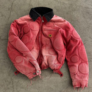 Jaket Denim Pria DiZNEW Berkualitas Tinggi, Bergaya Vintage Musim Gugur, dengan Bordir Patch - Product Image 2