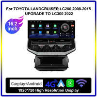 Navigation GPS avec CarPlay et Android Auto 16,2 pouces avec TV pour Land Cruiser LC200 2008-2015 et LC300 2022 VXR