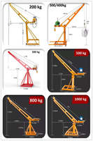 Équipement de levage 500 kg 800 kg 1000 kg Treuil électrique mobile portable Mini grue Machine de levage