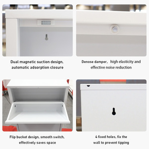 Étagère de rangement murale en acier, design <span class=keywords><strong>suspendu</strong></span> extérieur, style chinois, ultra-mince, moderne, en métal, pour chaussures - Product Image 5