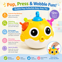 Wanna Care Baby Poppers Fidgets Wobble Toy Soft Tinkling Sound Mother Fine Motor Skills Sensory Play Plastic Bubble Fish Tumbler