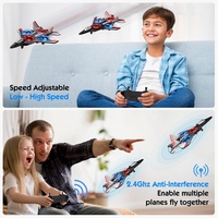 2.4G mousse RC avion de chasse jouet télécommande cascadeur Drone avion 360 Flip maintien d'altitude Mode sans tête quadrirotor avec lumière