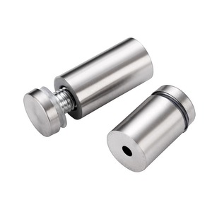 Clavos publicitarios de acero inoxidable con orificios para tornillos para fijación de tableros acrílicos, diseño moderno y sencillo - Product Image 1