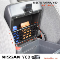 Boîte de rangement d'accoudoir arrière de luxe en ABS pour Nissan Patrol Y60, accessoires intérieurs