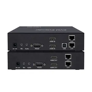 Extensor de vídeo HD MI KVM over Ethernet Cat5/6/7 cabo de 2 canais 4K HD-MI até 150m com áudio USB2.0