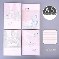 Carnets d'exercices A5 à spirale, couverture en PVC/PP, 30 feuilles, motif floral, pour l'école, vente en gros